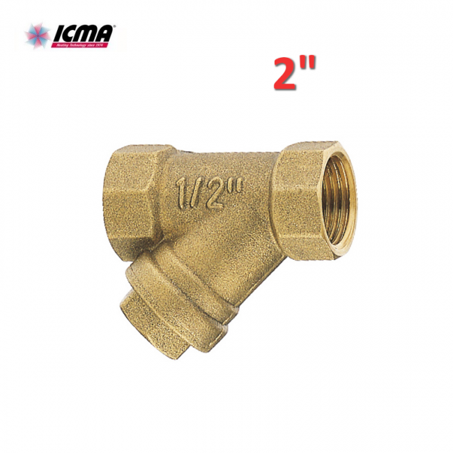 Filtre en Y en laiton ICMA 50 - 2 pouces avec grille de récupération des impuretés