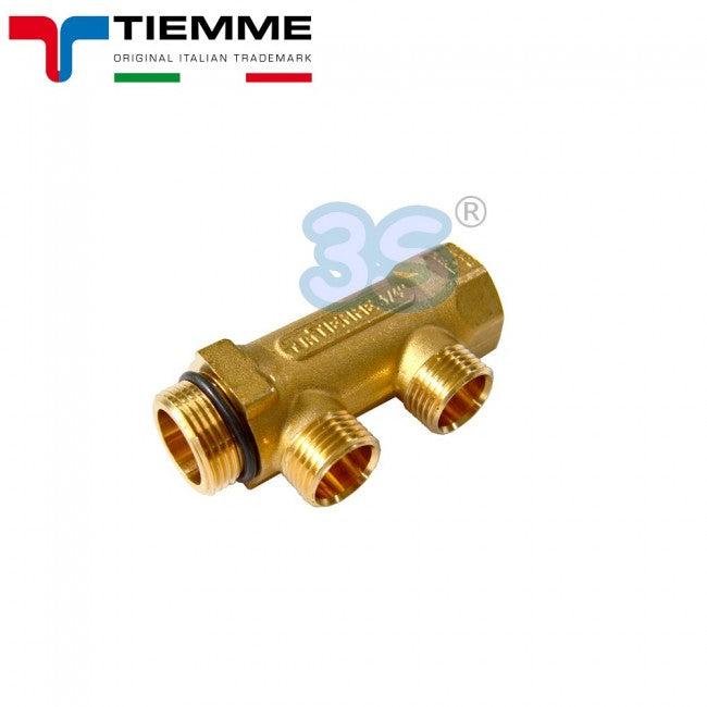 2-Way Brass Linear Manifold with 1/2''x16 Outlets