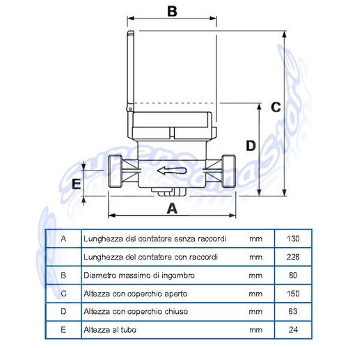 Compteur d'eau chaude à cadran humide 3/4'' - homologué CEE