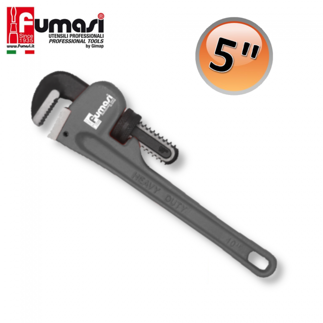 Clé à pipe légère avec corps en aluminium et finition peinte 5''