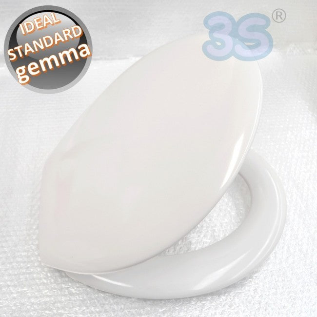 Abattant compatible avec les toilettes suspendues Ideal Standard GEMMA à charnières en acier