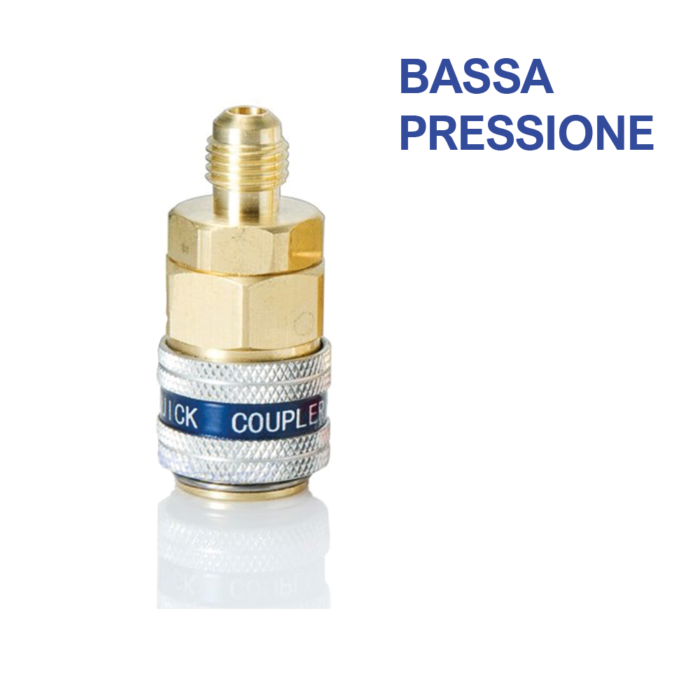 Raccord rapide droit, basse pression, 1/4 SAE - gaz R134A