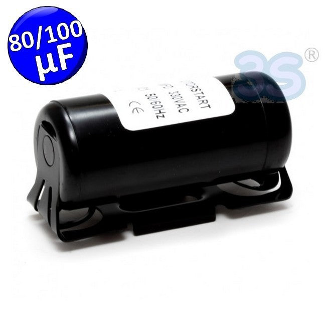 Condensateur de démarrage pour moteurs électriques 80 - 100 µF - 330 Vca - 50/60 Hz