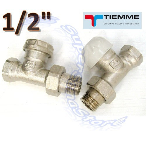 Vanne de verrouillage droite TIEMME avec raccord en fer de 1/2''