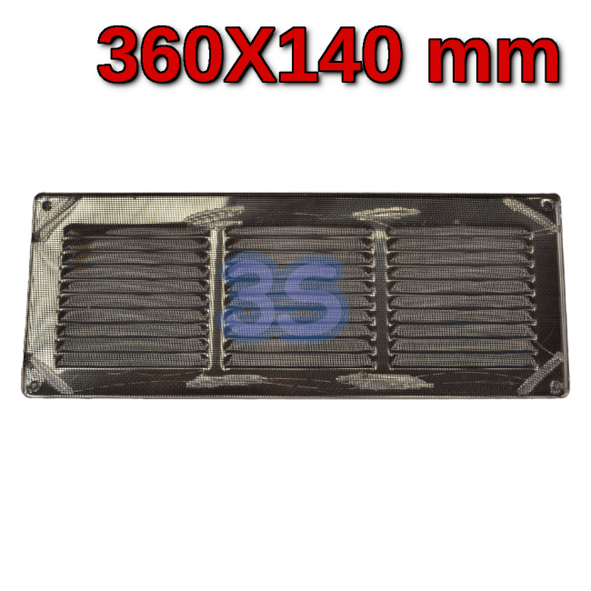 Grille en acier inoxydable 36 x 14 cm avec maille et film protecteur