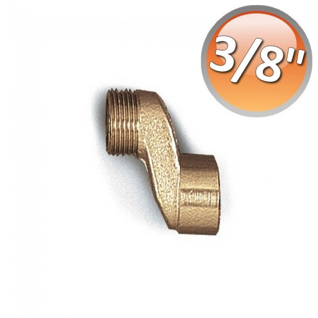 Raccord de radiateur excentrique en laiton nickelé, raccords MF 3/8", déport de 20 mm