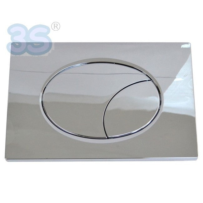 Plaque chromée ASTRA, chrome poli, double bouton - compatible avec les réservoirs GEBERIT