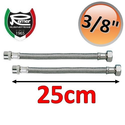 FLEXITALY Water Hose Pair 25cm - 3/8 Male Female