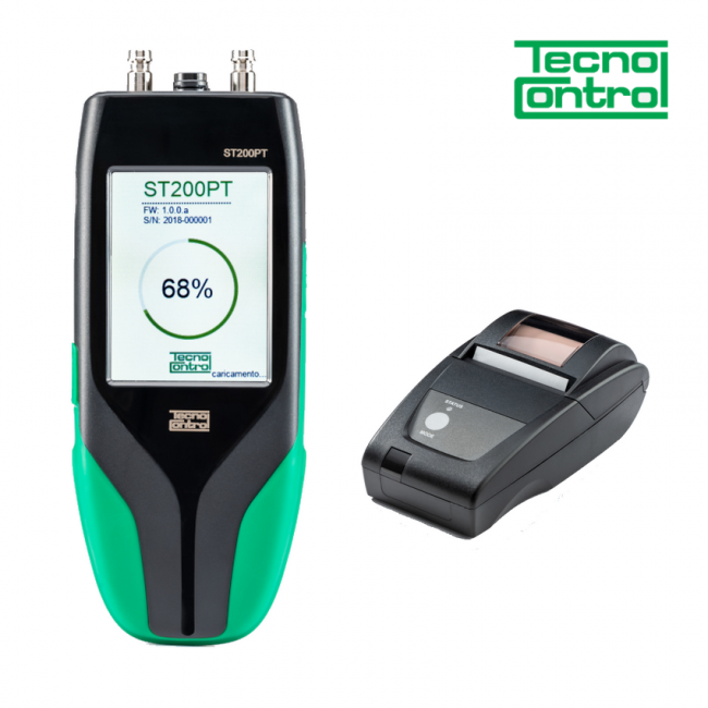 Kit de test d'étanchéité pour système de gaz GPL/méthane avec écran tactile et imprimante - ST200PT Tecnocontrol