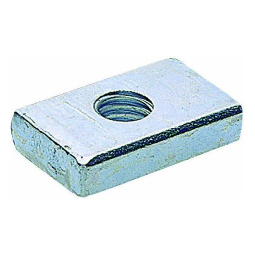 Écrou rectangulaire zingué ØM10 30x15 - 32x20 mm - 10 pièces.