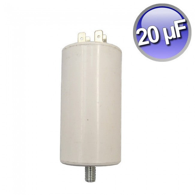 Condensateur de fonctionnement universel 20 µF - 440 Vca - 50/60 Hz