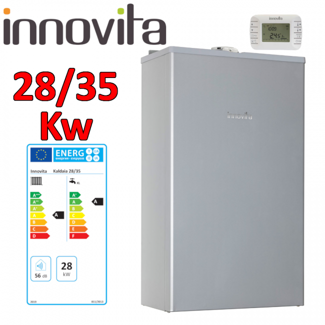 INNOVATION KALDAIA EXT 28/35 MTN - Chaudière extérieure à condensation au méthane avec chauffage de 28 kW et eau chaude sanitaire de 35 kW.