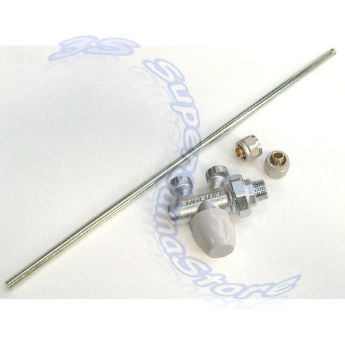 Vanne TIEMME 1/2'' à tube unique avec adaptateurs pour tube en cuivre de 14 mm