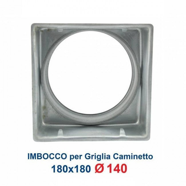 Adapter for chimney opening (Inlet grille 18x18 diameter 140mm)