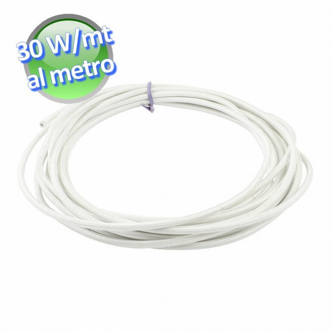 30 W/m constant wattage heating cable, 3.5 mm diameter, for LV switchgear doors, 1 m long.