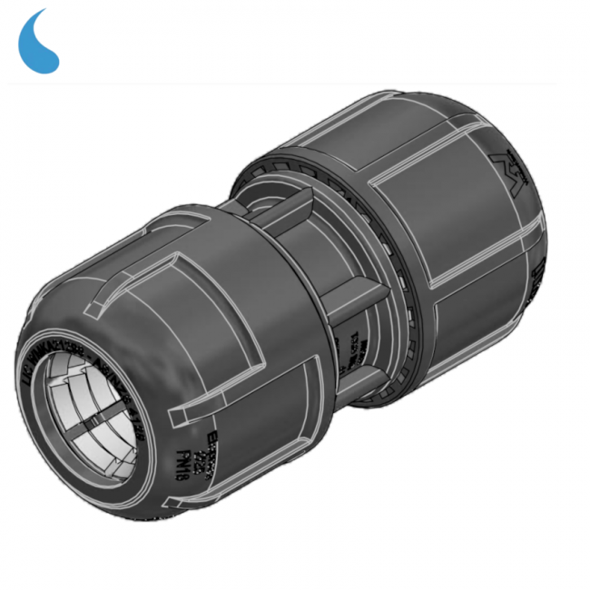 Manchon de compression Ø 50 mm - à serrer dans du polypropylène