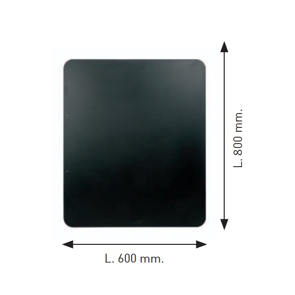 Pellet stove sheet metal floor plate 60x80 cm