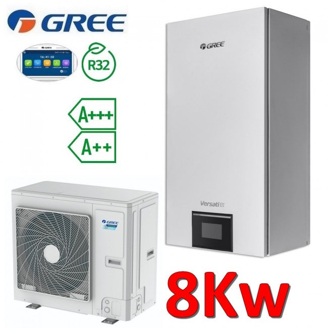 Pompe à chaleur air-eau Gree Versati III Split R32 8,0 kW monophasée
