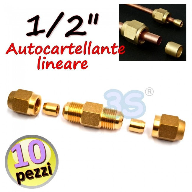 Manchon de joint auto-obturant pour raccord linéaire 1/2 - 10 pièces