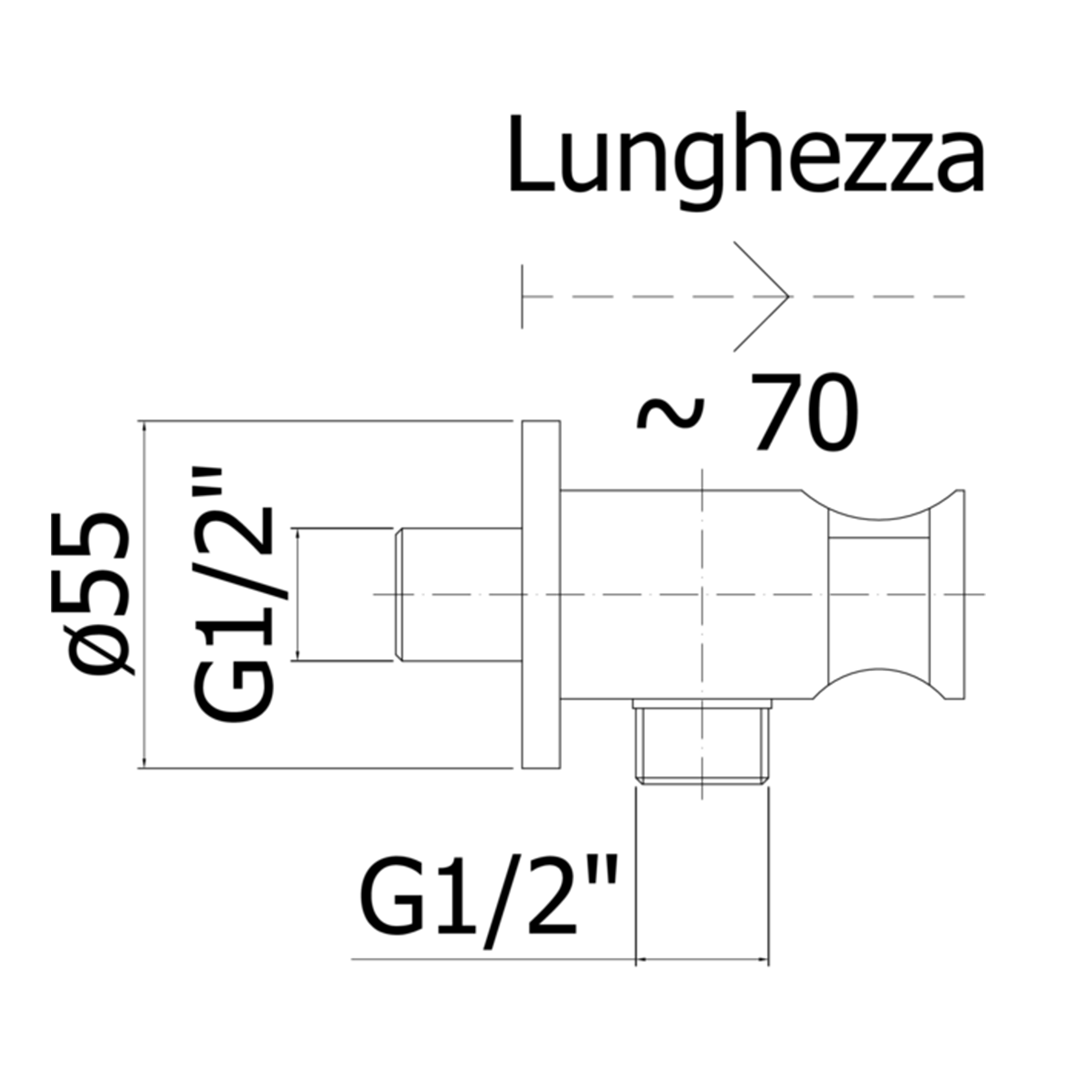 Support de douche rond Paffoni ZSUP031 avec prise d'eau