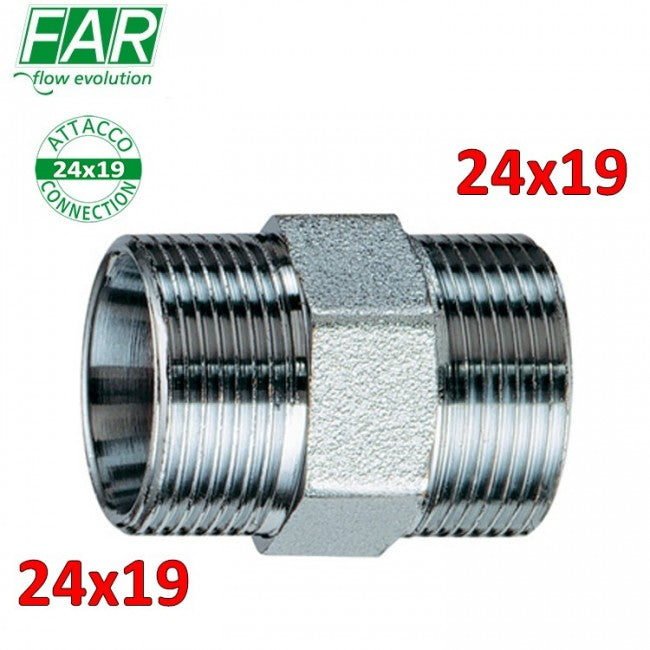 5110 - Niplex tétons doubles 24x19 x 24x19 chrome mat - FAR