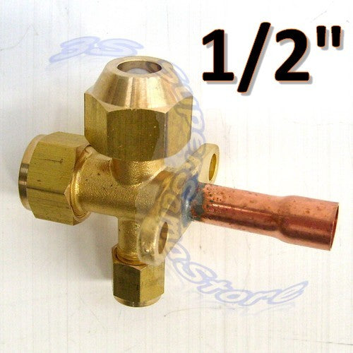 vanne avec prise de service et rubinetto 1/2'' unité externe climatisationzatore