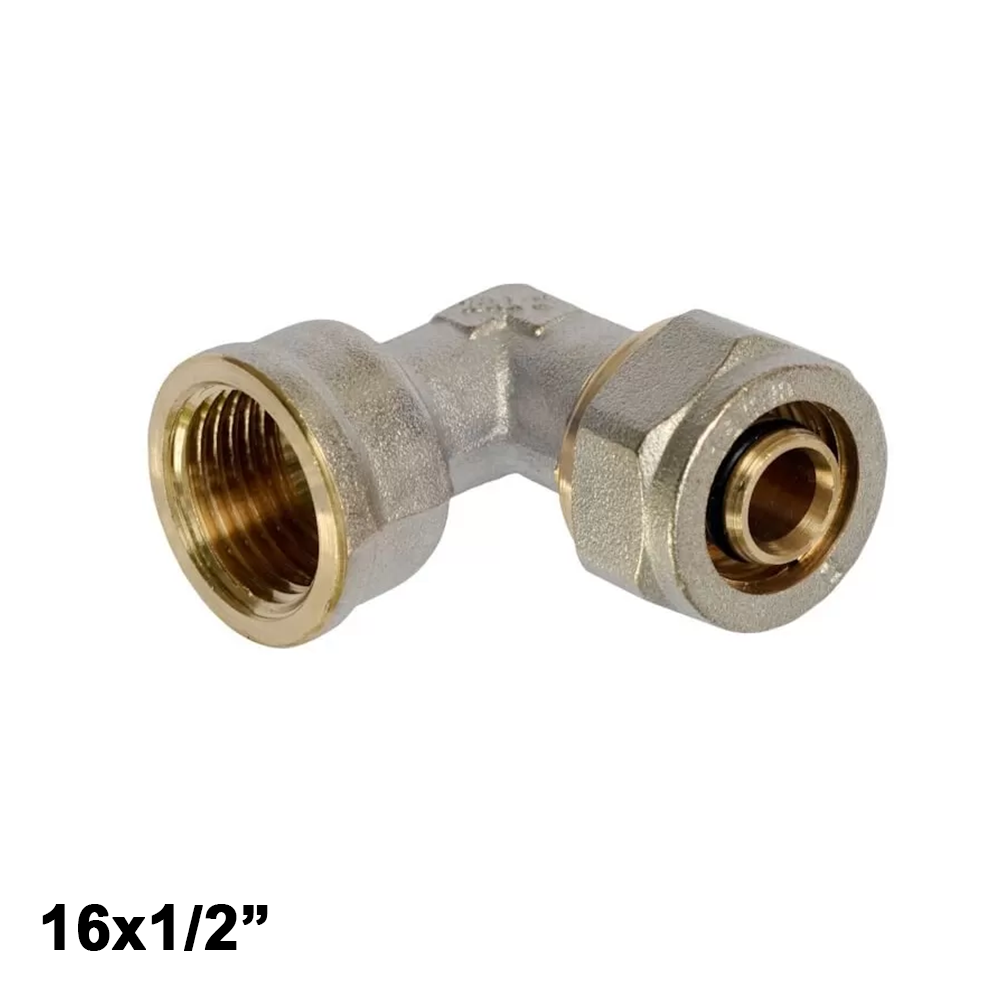 Coude à visser multicouche, filetage femelle 90°, 16 x 1/2''