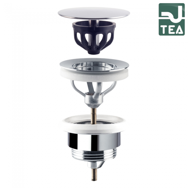 Bonde de vidange à flux libre en laiton chromé pour lavabo et bidet - 7542.710.5