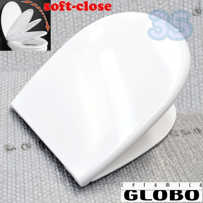 Abattant de toilette à fermeture ralentie GRACE Ceramica Globo d'origine - GR022BI