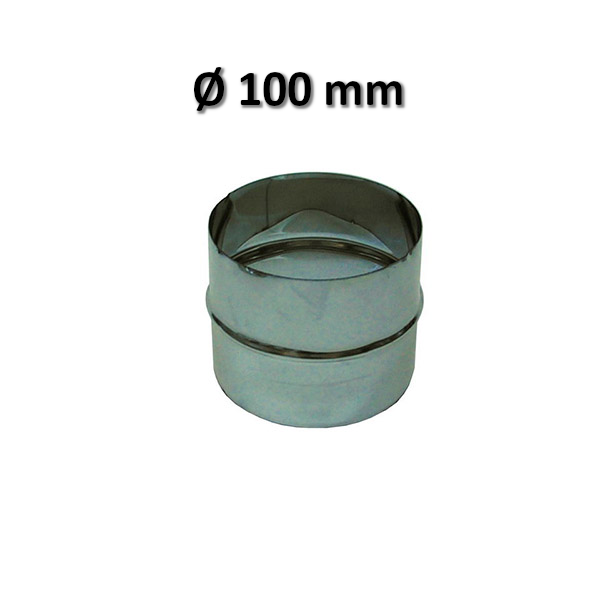 Manchon de jonction mâle-mâle Ø 100 mm en acier inoxydable 316 pour conduit de fumée