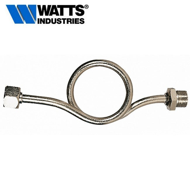 WATTS - Bobine mâle-femelle de 6,35 mm (1/4 po) avec isolation en cuivre nickelé pour manomètre et hydromètre