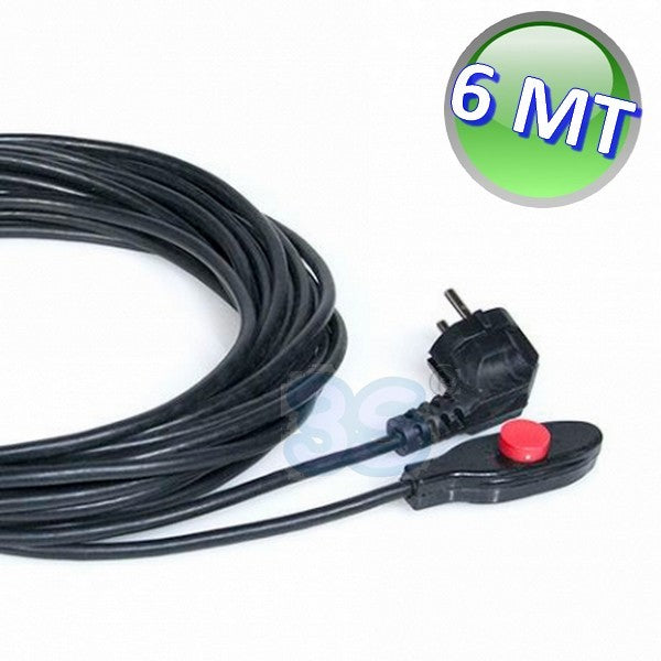 Câble chauffant NO FROST de 6 m, 15 W/m, avec prise et thermostat