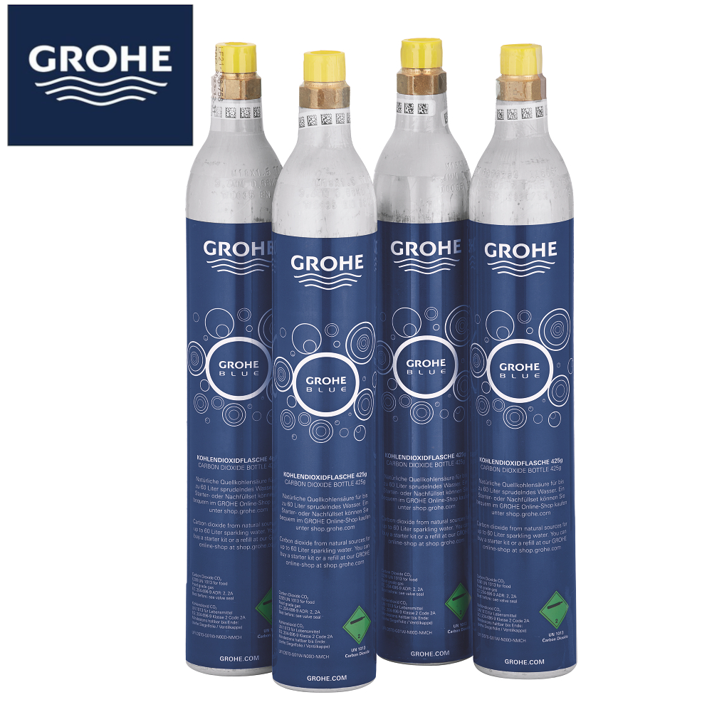 GROHE CO2 Cylinder 425g Blue Starter Kit (4 PIECES)
