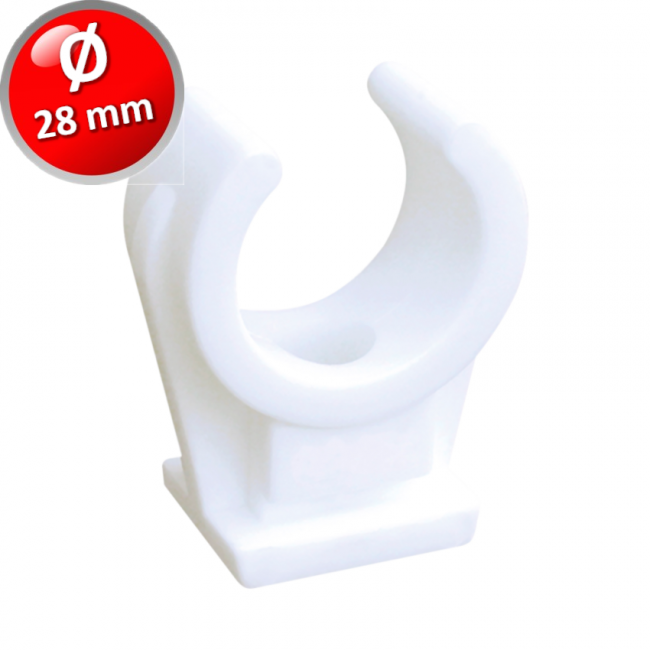 Collier en plastique à clipser pour tuyaux en cuivre et multicouches de diamètre 28 mm