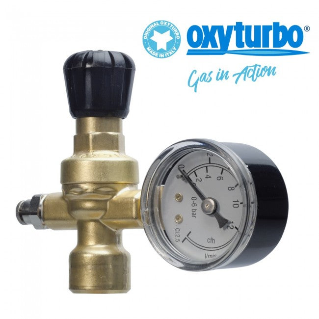 MICRO Vertical Pressure Reducer for CO2 - ARGON - MIX, low-pressure gauge for MIG welding