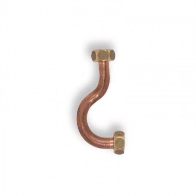 Coude en cuivre 10 mm avec embouts en laiton 3/8'' pour flotteur de toilette