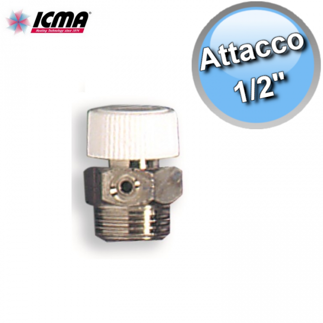 Valve de purge d'air de radiateur avec volant en plastique de 1/2 pouce
