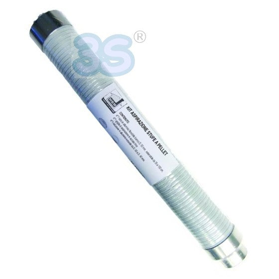 3S SUCTION KIT for PELLET STOVE TUBE Ø 50 mm EXTENDABLE 45-150 cm + GRILLE
