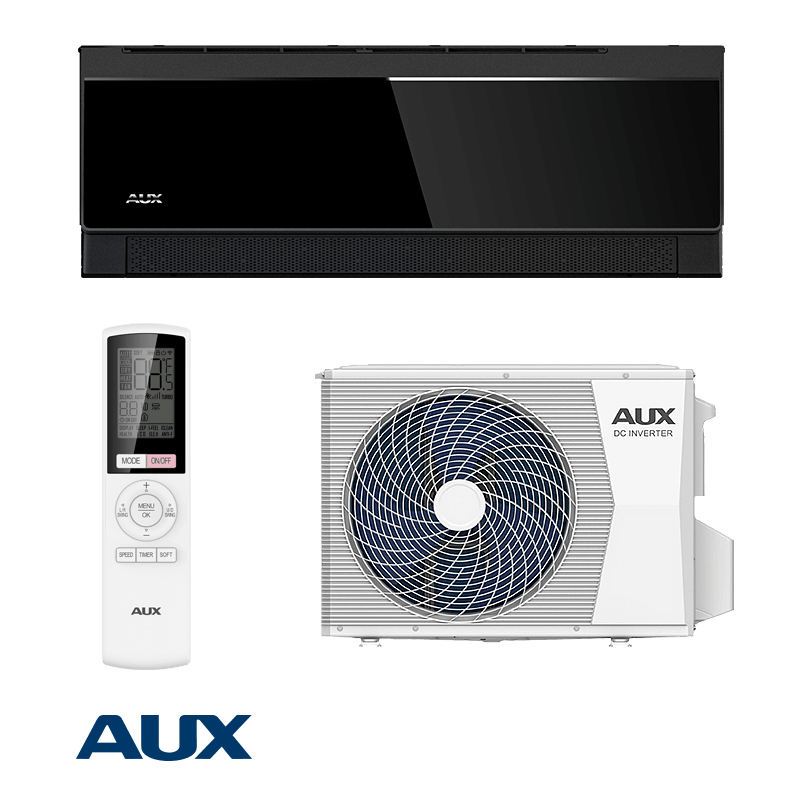 Climatiseur AUX C+++ 12000 BTU noir ASW-H12C5A4/CBR3DI-D0
