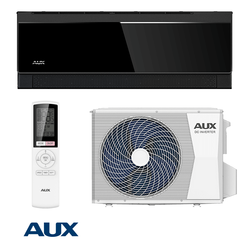 Climatiseur AUX C+++ 18000 BTU noir ASW-H18E3A4/CBR3DI-C7