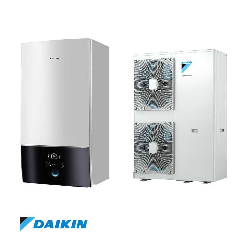 Pompe à chaleur air-eau basse température Daikin Altherma EABX16D6V + EPGA16DV — 16 kW