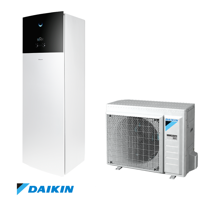 Pompe à chaleur air-eau basse température avec ballon ECS Daikin Altherma EHVX04S23E6V + ERGA04EV — 4 kW