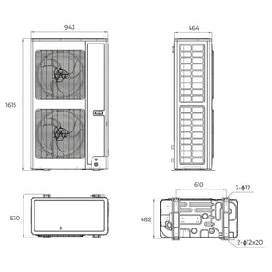 Gree Versati V R290 16 kW 220V vue